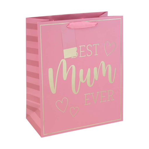 Picture of BEST MUM EVER PINK GIFT BAG